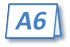 A6 105/148mm (210/148mm skladané do A6, 1 ryha na dlhšom  boku)