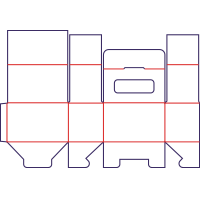 Škatuľka na vizitky - rozkrój