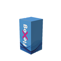 Krabica dve klapky posunuté so zámkom