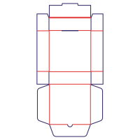 Krabica na pizzu - rozkrój