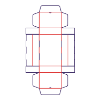 Krabica na mieru 2 komory - rozkrój